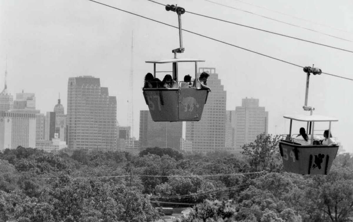 For years, Brackenridge Park’s sky ride gave visitors a unique view of the San Antonio skyline. The ride’s gondolas are expected to fetch as much as $1,200 at auction Friday.