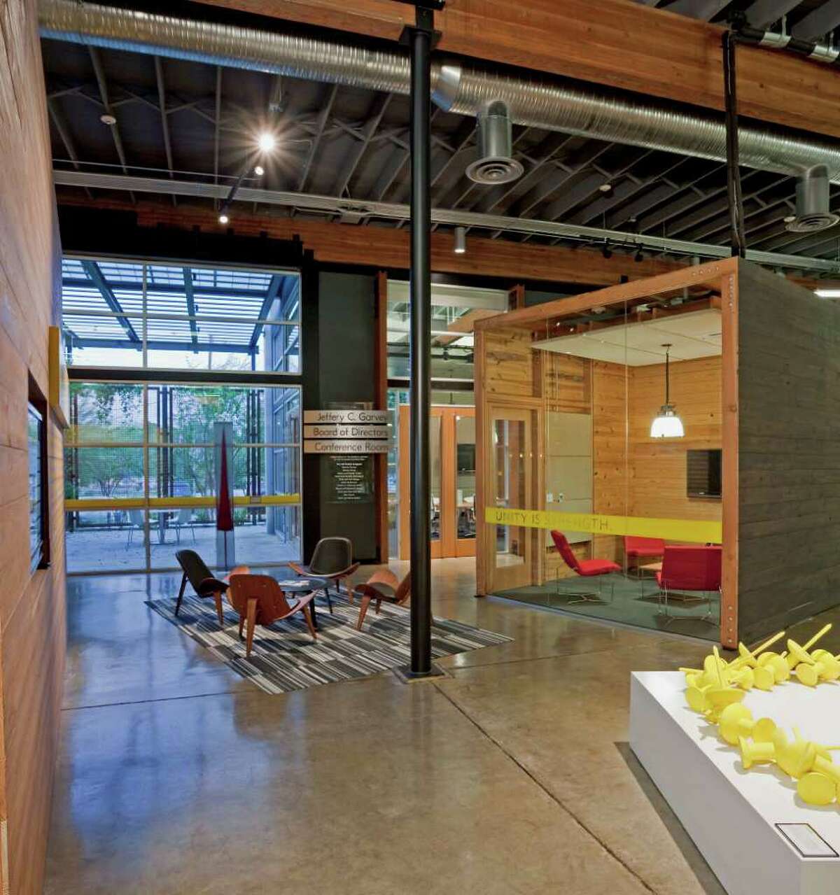 The interior of the LiveStrong Foundation in Austin.