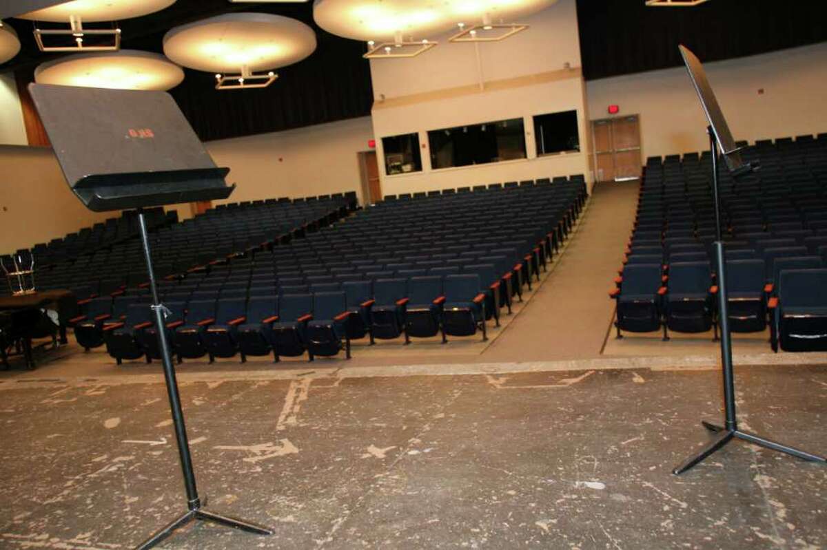 The Greenwich High School auditorium as seen from the stage March 23, 2011.
