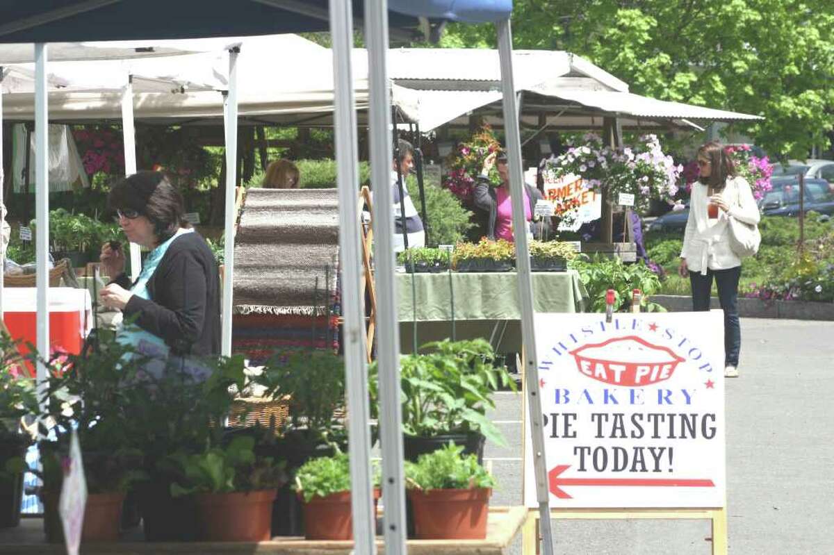 The Darien Farmer's Market drew people from all over the state who sold a variety of items from flowers and vegetables to cheese and soap products.