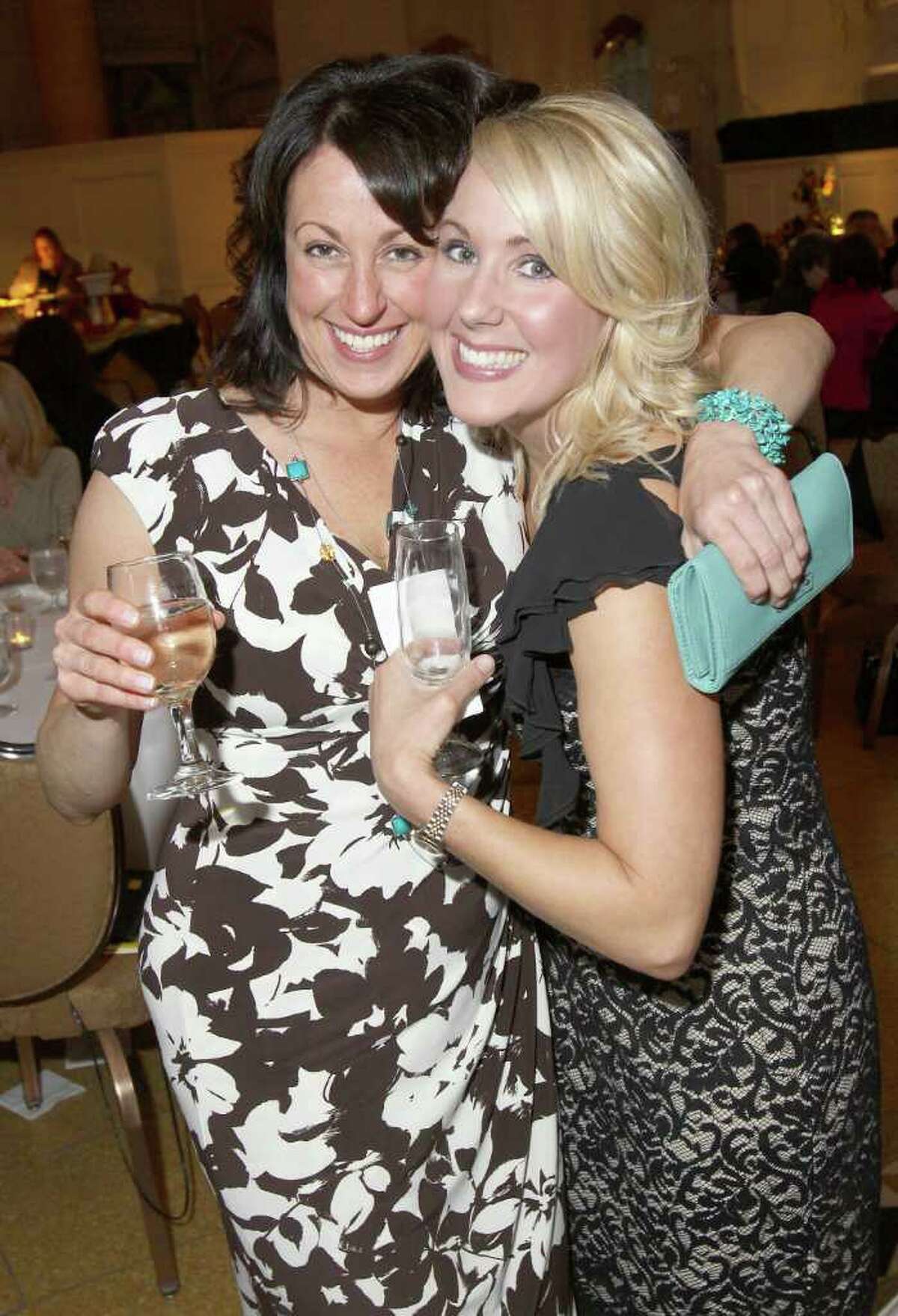 Maryjo Aidala, left, and Kelly Bytner during Through the Looking Glass: An Evening to End Alzheimer's, a gala to benefit the Alzheimer's Association of Northeastern New York in Saratoga Springs on May 5, 2011. (Photo by Joe Putrock / Special to the Times Union)