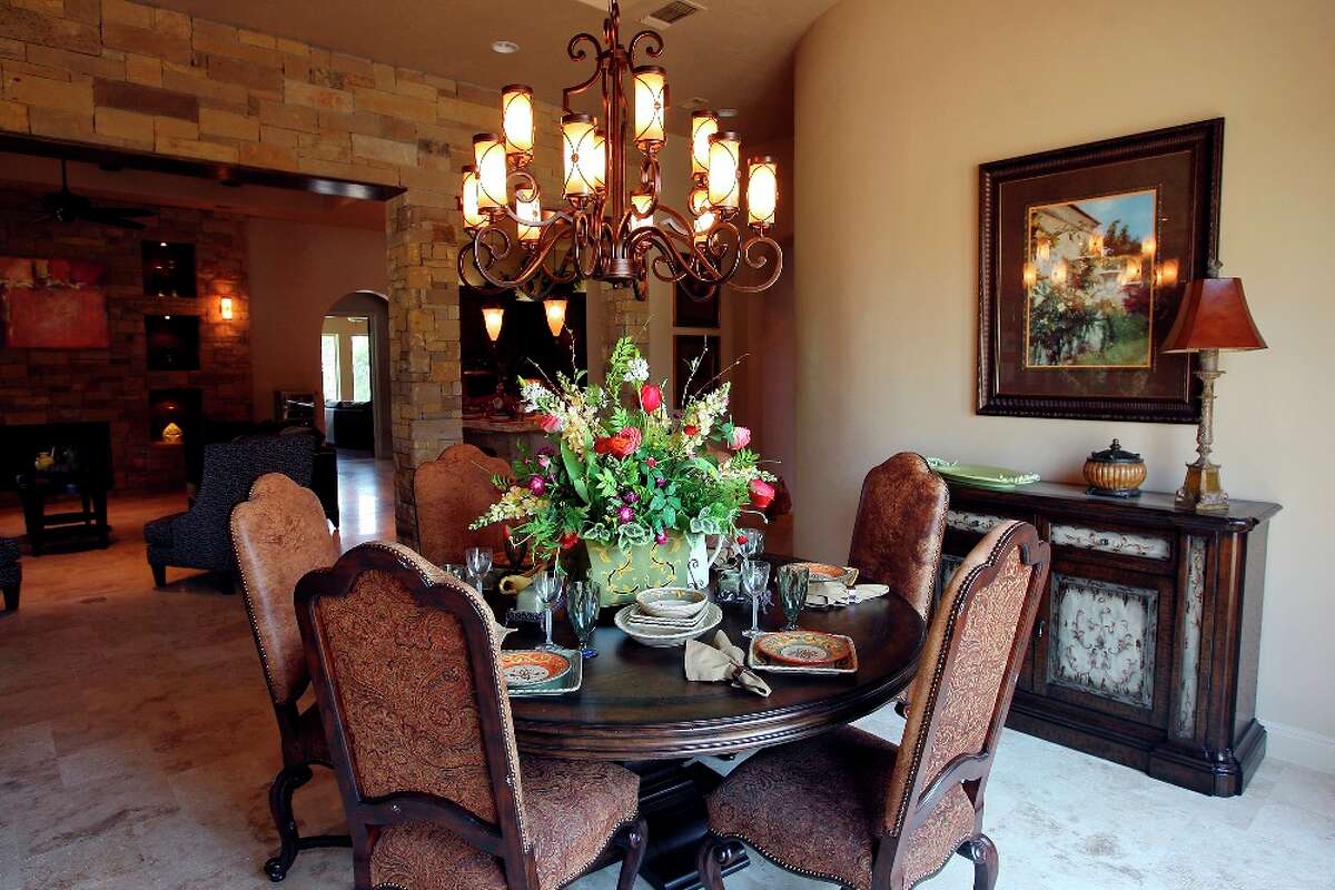 FOR REAL ESTATE - A view of the dining room at 341 Menger Springs a Trinity Custom Builders home Monday May 9, 2011 in the Menger Springs community of Boerne, Tx.