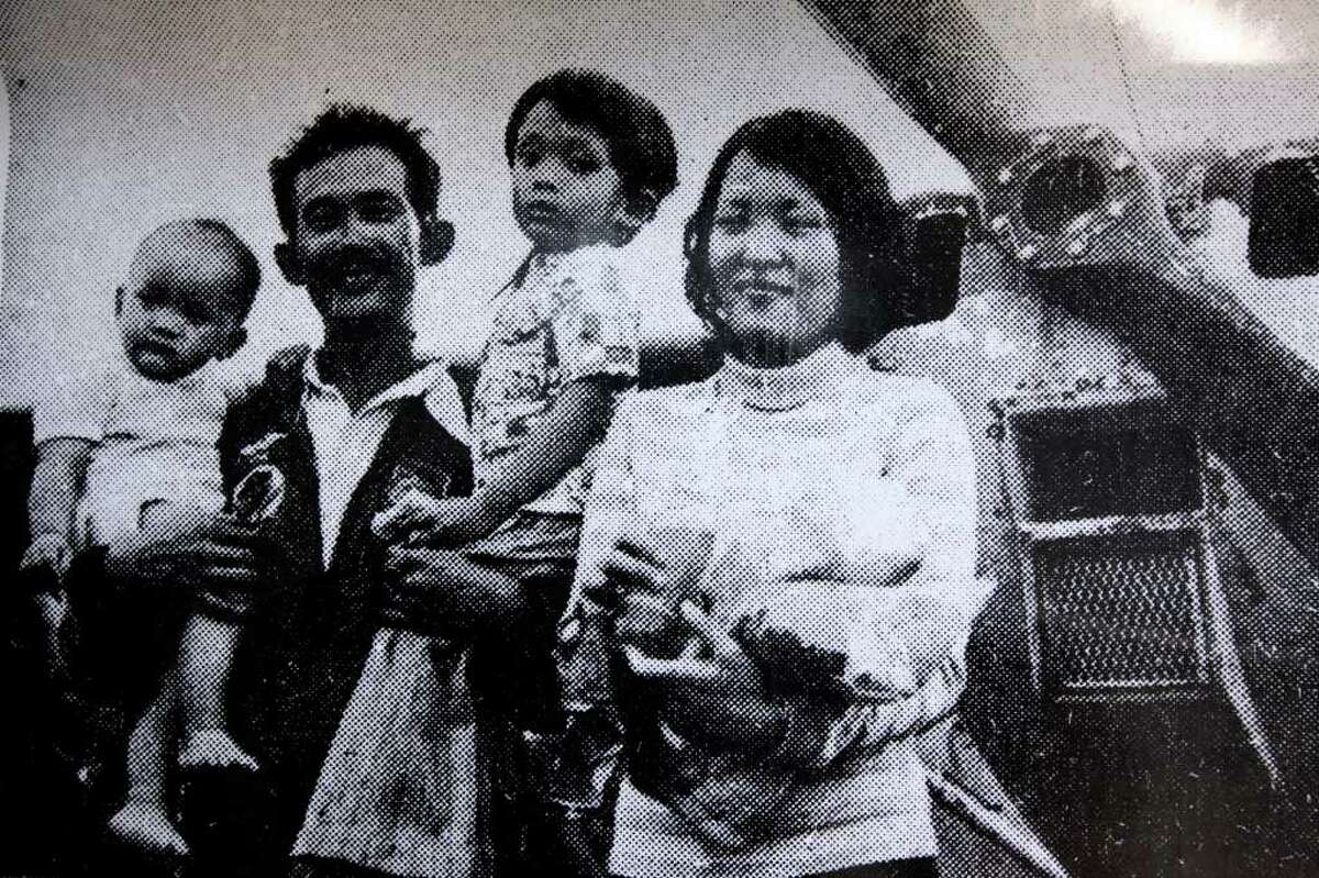 This image of Jack Phung, owner of Saigon Express, and his family appeared in the Bangkok Post on April 30, 1975.
