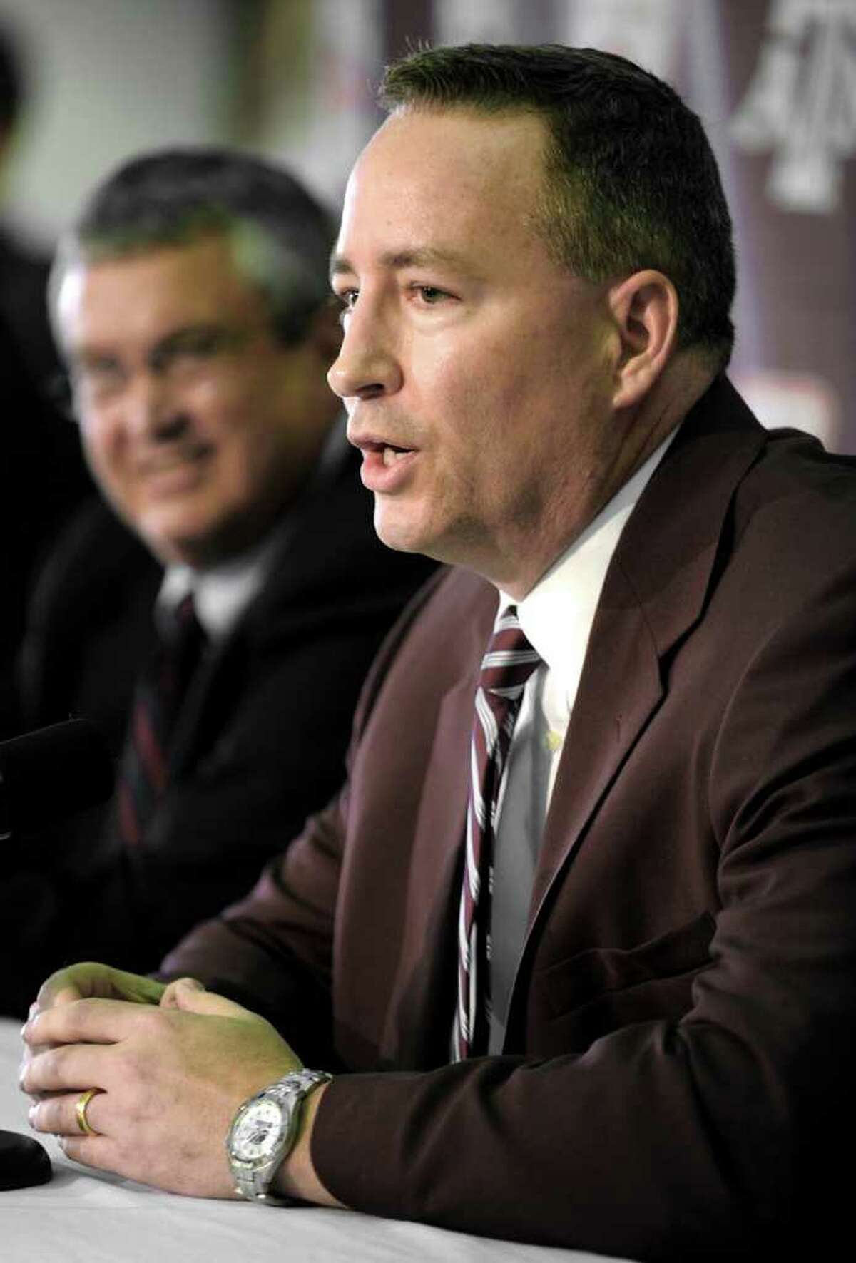A&M’s new basketball coach Billy Kennedy was presented Monday.