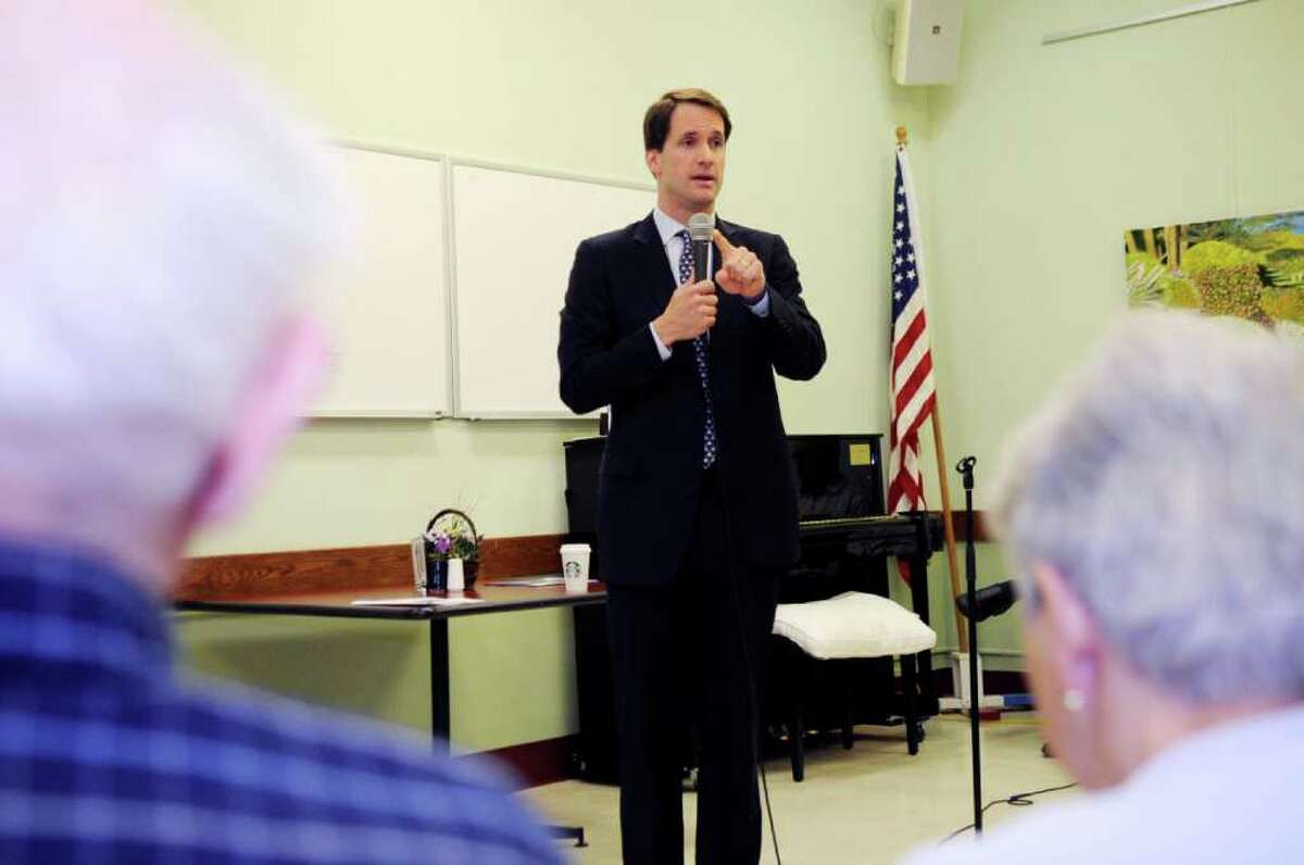 U.S. Rep. Jim Himes, D-Conn., visits the Greenwich Senior Center to discuss issues of importance to local elderly residents on Thursday, May 19, 2011.
