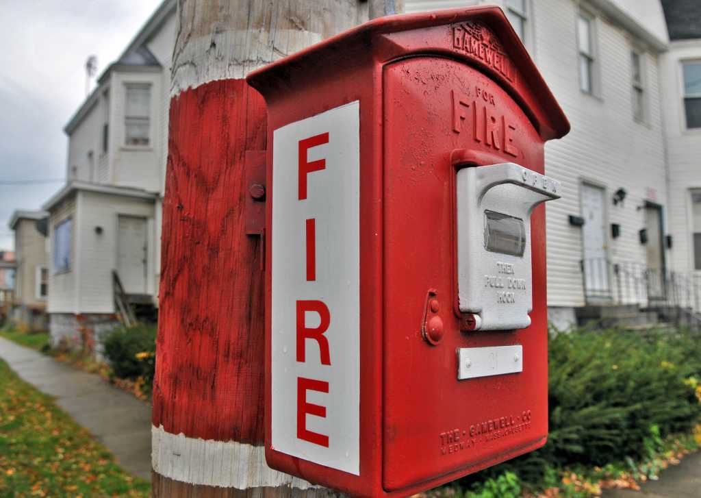 TIL that before telephones, fire alarm boxes were located at