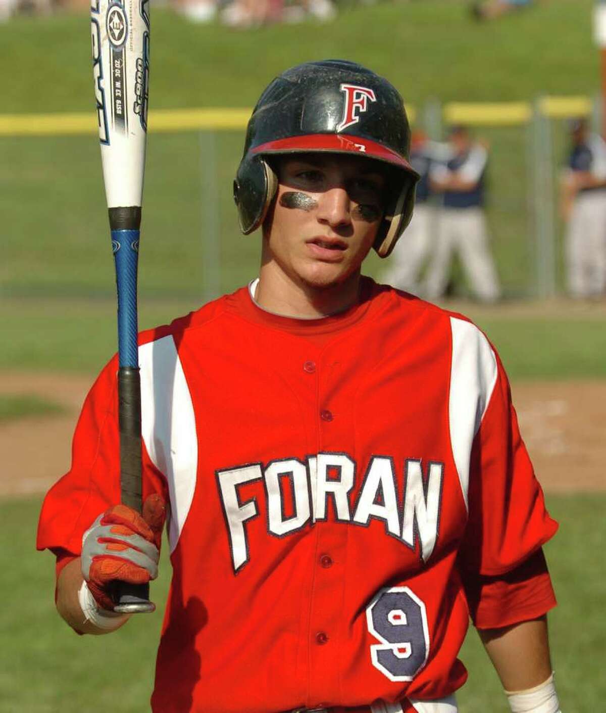 Highlights from CIAC boys Class L state baseball between Foran and Wethersfield in Milford, Conn. on Tuesday May 31, 2011. Foran's #9 Michael Deptulsk.