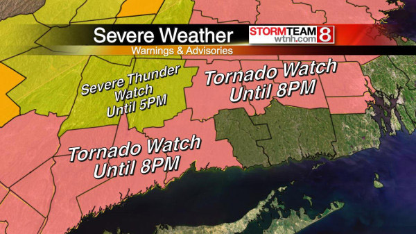 Tornado watch issued for Fairfield, New Haven counties