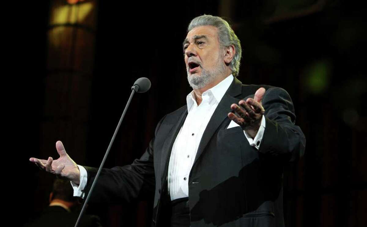 Opera singer Placido Domingo performs with the San Antonio Opera at the AT&T Center on Wednesday, June 1, 2011. Kin Man Hui/kmhui@express-news.net