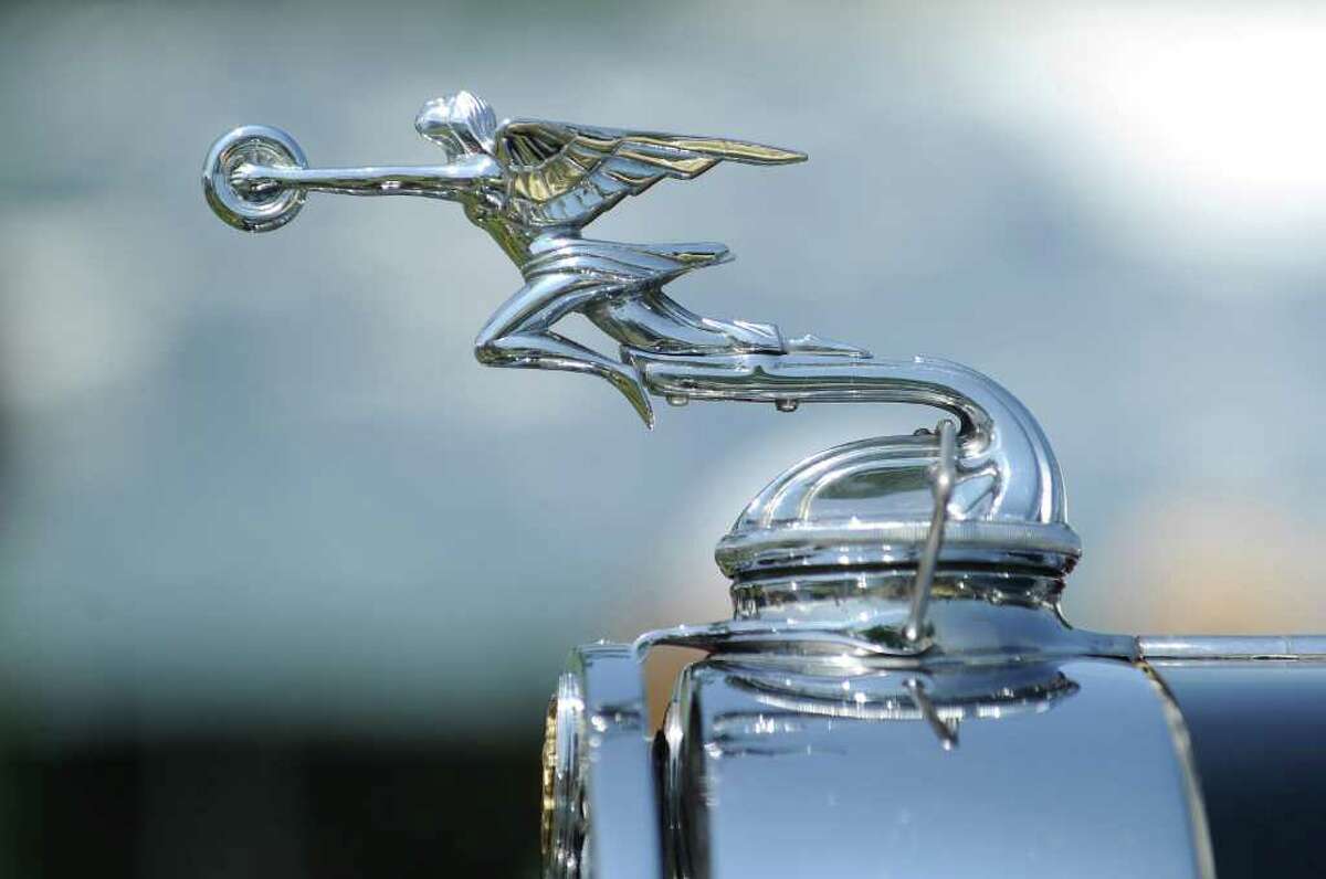 Hood ornament on a 1931 Packard 833 on display during the Greenwich Concours d'Elegance at Roger Sherman Baldwin Park, Saturday morning, June 4, 2011.