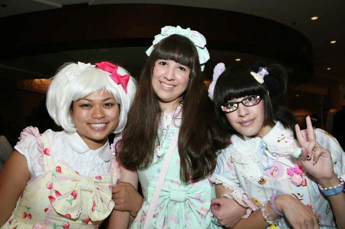 Monica Meneses, Sarah Hernandez and Marina Arriola were at the San Japan Anime & Japanese Culture Convention on 7/10/2010 at the Marriott Rivercenter Hotel. 