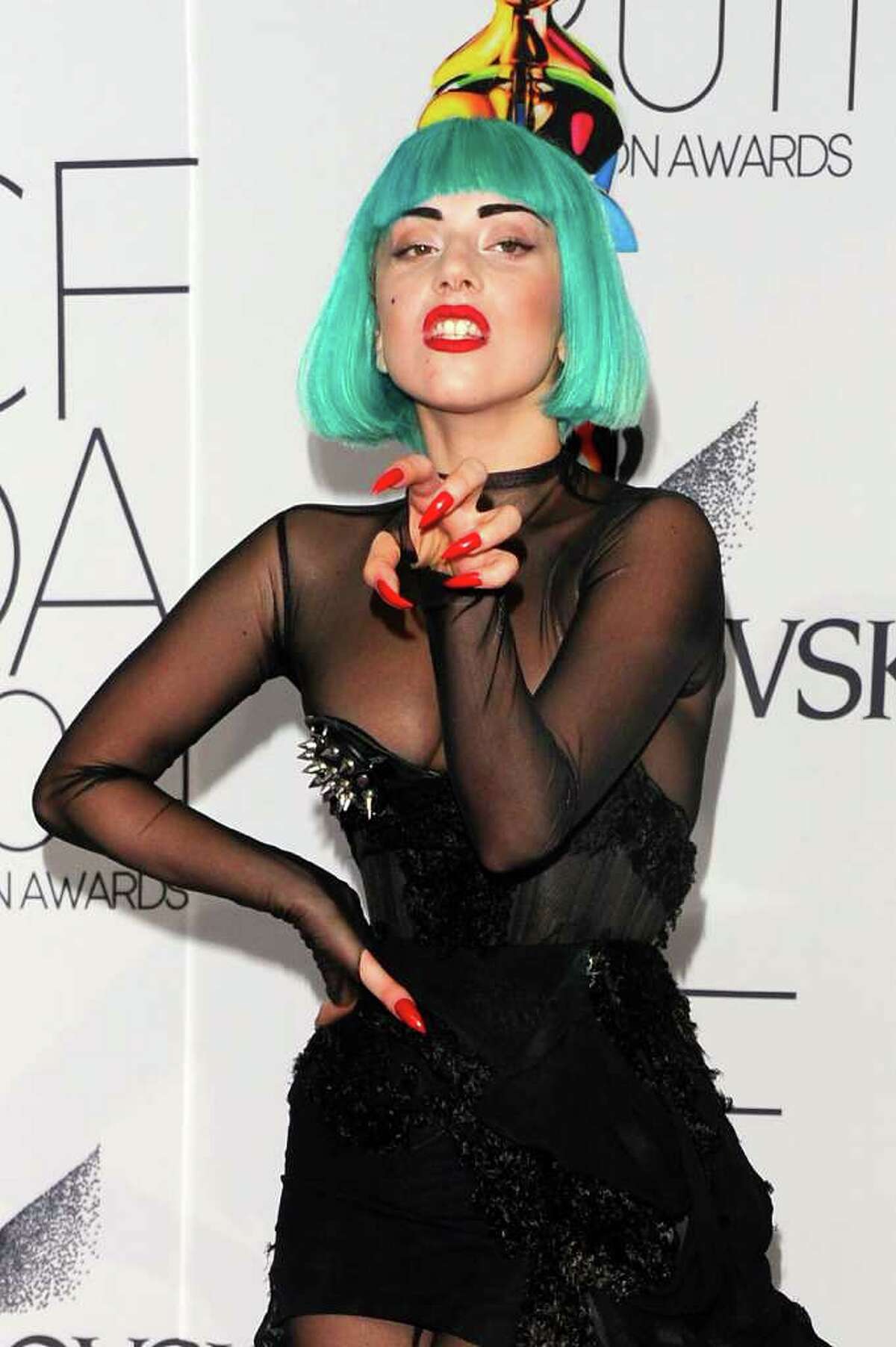 Plenty of fashion and entertainment luminaries strutted at the the 2011 CFDA Fashion Awards on Monday, June 6, 2011 in New York City. But none made a bigger entrance than singer Lady Gaga, who barely covered private parts, while protecting them with spikes. Pictures of other attendees follow a few of Gaga, who won a Fashion Icon Award.