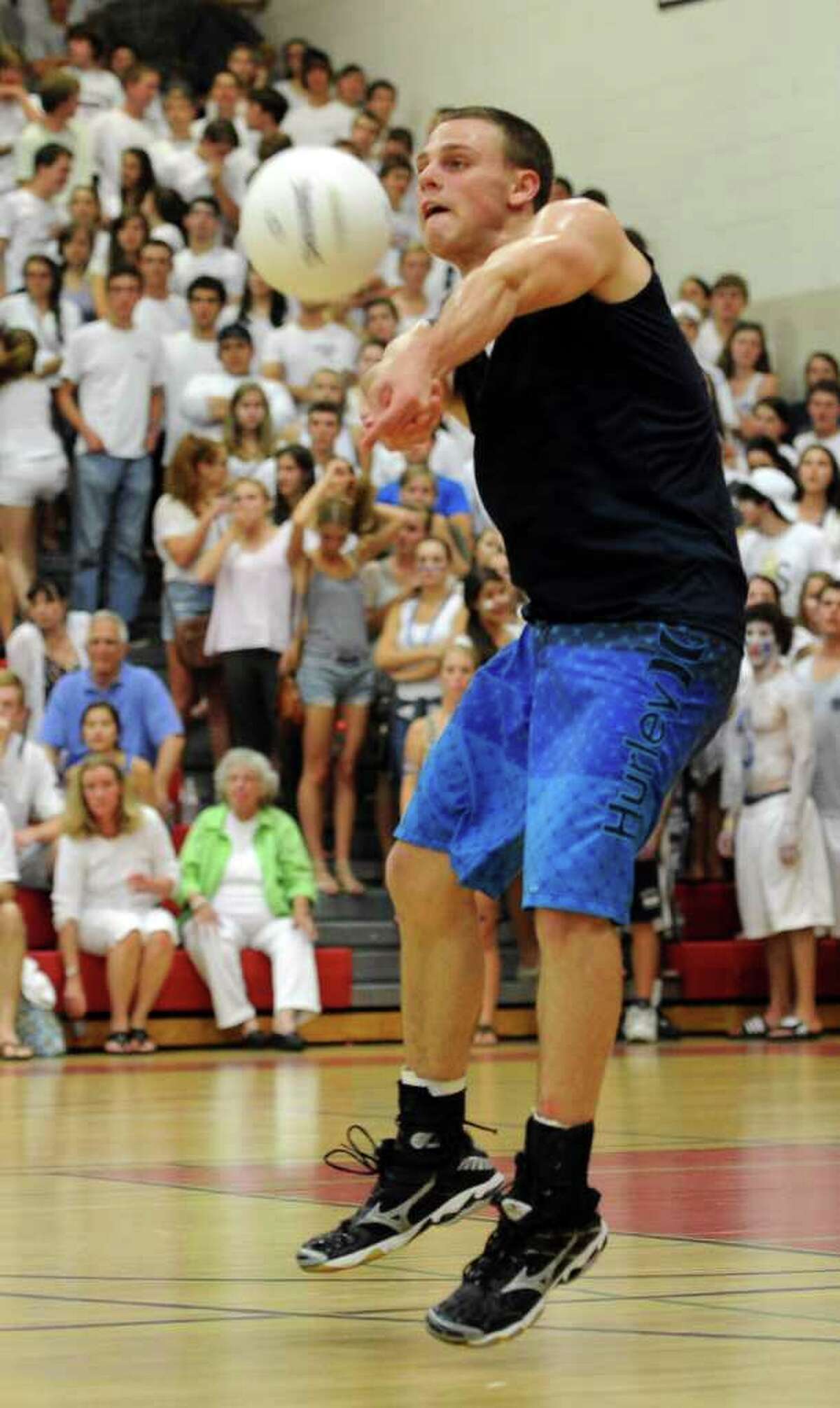 Staples' Steven Denowitz plays in Friday's Class L championship game at Fairfield Warde High School on June 10, 2011.
