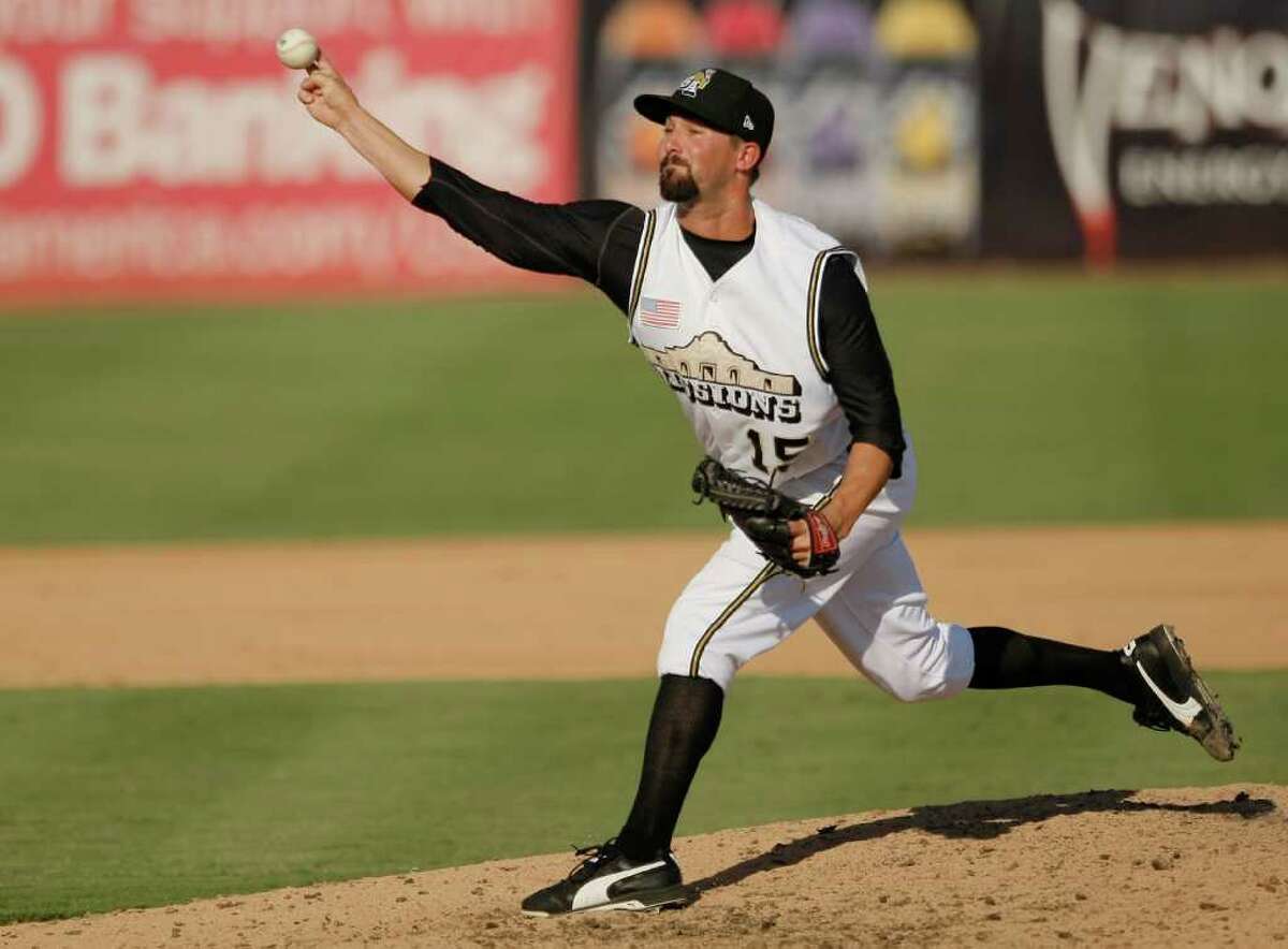 San Antonio Missions' Nick Vincent throws a pitch during a Texas league baseball game against the Corpus Christi Hooks, Sunday, June 12, 2011, in San Antonio. San Antonio won 6-4.