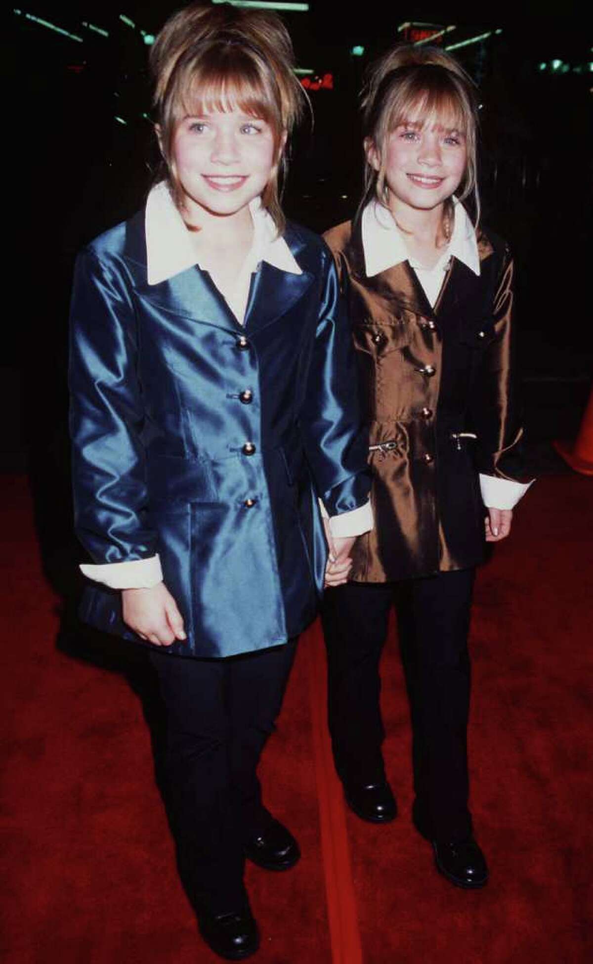The Olsen twins at the premiere of "Spice World" on January 22, 1998 in Hollywood.