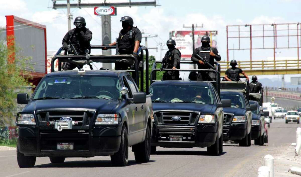 9. Torreón World ranking: 48 Homicides: 330 Population: 1,186,637 Rate per 100,000: 27.81 In this photo, police officers patrol a street in Torreón, in the Mexican northern state of Coahuila.