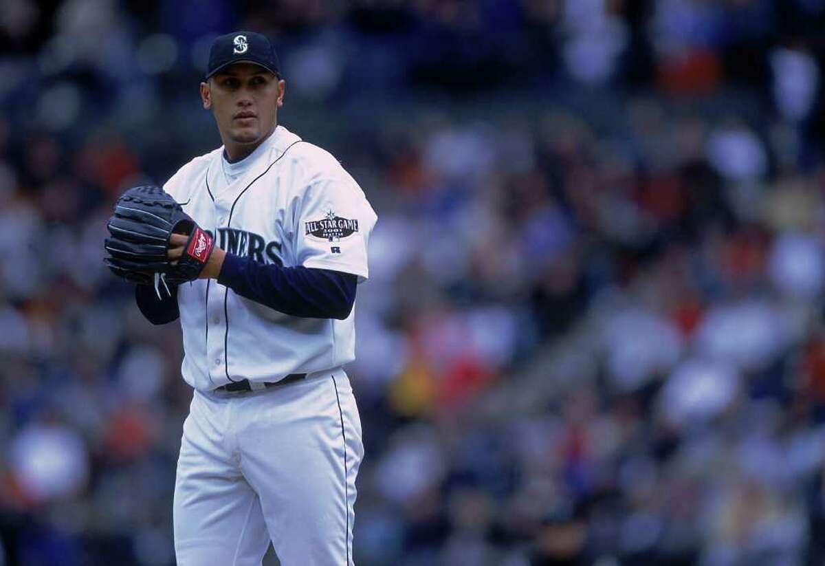 15. Freddy Garcia: The Mariners got Garcia in the Randy Johnson trade, and he didn’t disappoint in his April 7, 1999, debut. He gave up two runs on seven hits and two walks in 5.2 innings, striking out five in a 7-3 win over the Chicago White Sox. For the season, he went 17-8 with a 4.07 ERA, striking out 170 in 201.1 innings. He finished second in the American League Rookie of the Year voting and ninth in the Cy Young voting. Garcia won 76 games in five-plus seasons for the Mariners, but was traded before the deadline in 2004 to the Chicago White Sox for outfielders Mike Morse and Jeremy Reed and catcher Miguel Olivo.