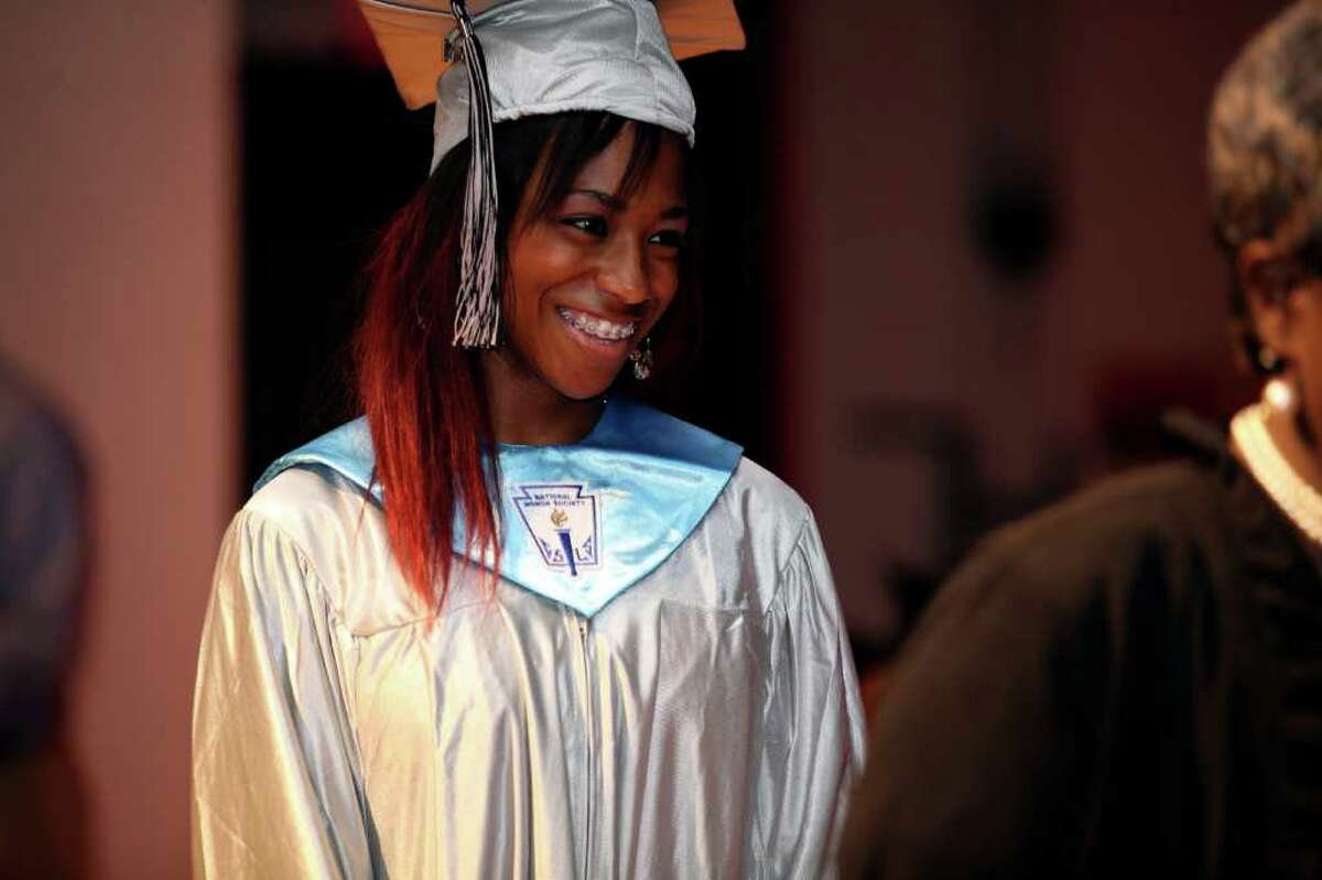 Bridge Academy's commencement ceremony at Thurgood Marshall Middle School in Bridgeport, Conn., on Friday, June 17, 2011.