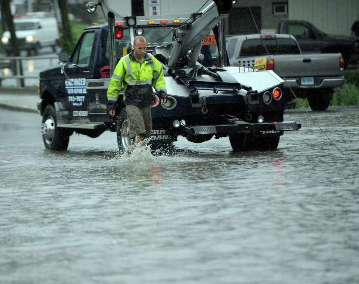 Heavy rains cause flooding in Danbury and throughout Fairfield County