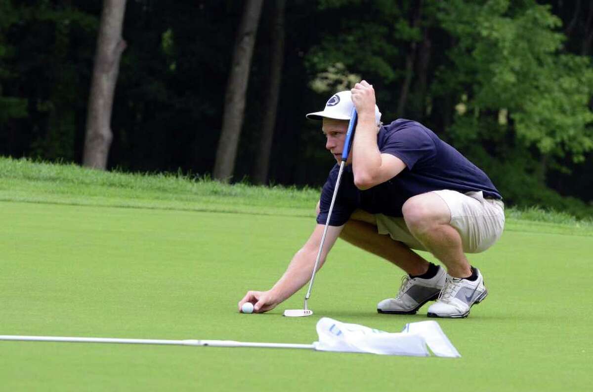 Tom McDonagh, of Shorehaven, competes in the 109th Connecticut Amatuer golf championship semifinals at Rolling Hills Country Club in Wilton on Friday, June 24, 2011.