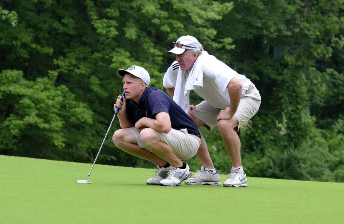 Tom McDonagh competes in the 109th Connecticut Amatuer golf championship semifinals at Rolling Hills Country Club in Wilton on Friday, June 24, 2011.