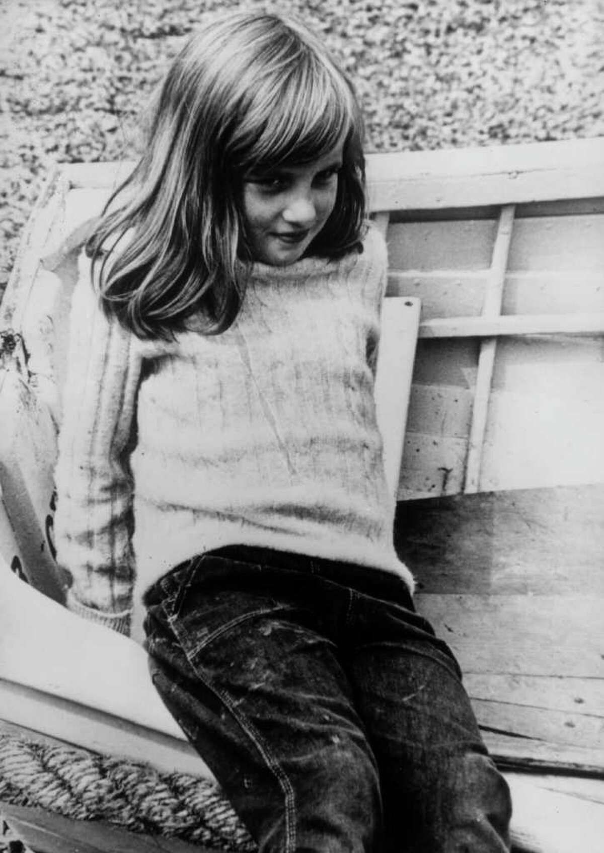 Diana on July 1, 1970, during a holiday at Itchenor in West Sussex.