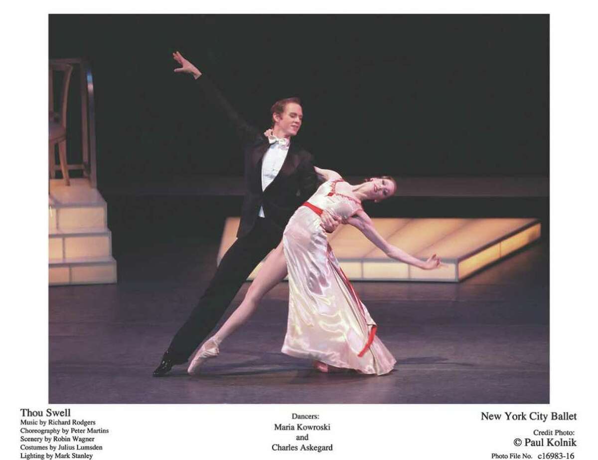 Maria Kowroski and Charles Askegard in New York City Ballet's "Thou Swell" (Paul Kolnik)