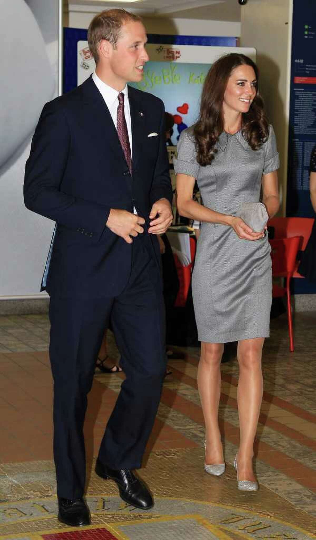 Prince William, Duke of Cambridge and Catherine, Duchess of Cambridge visit Sainte-Justine University Hospital.
