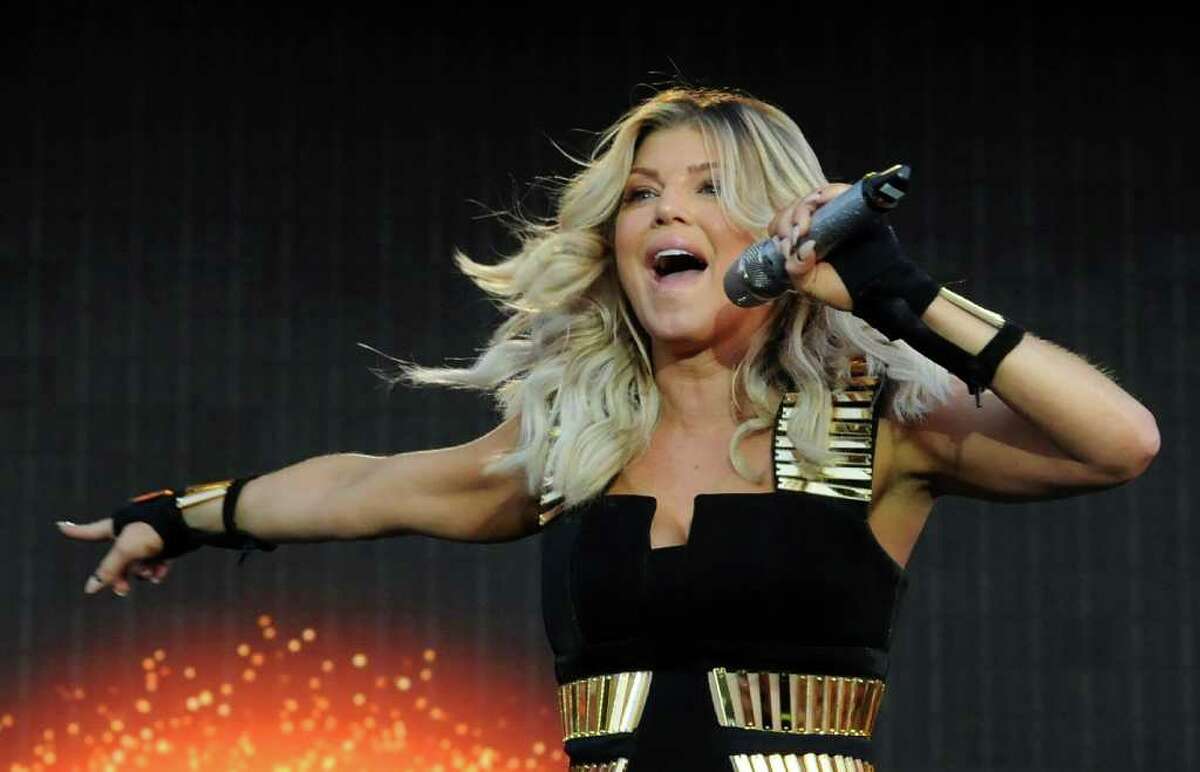 LONDON, ENGLAND - JULY 01: Fergie of The Black Eyed Peas performs live on stage during the first day of the Wireless Festival at Hyde Park on July 1, 2011 in London, England.
