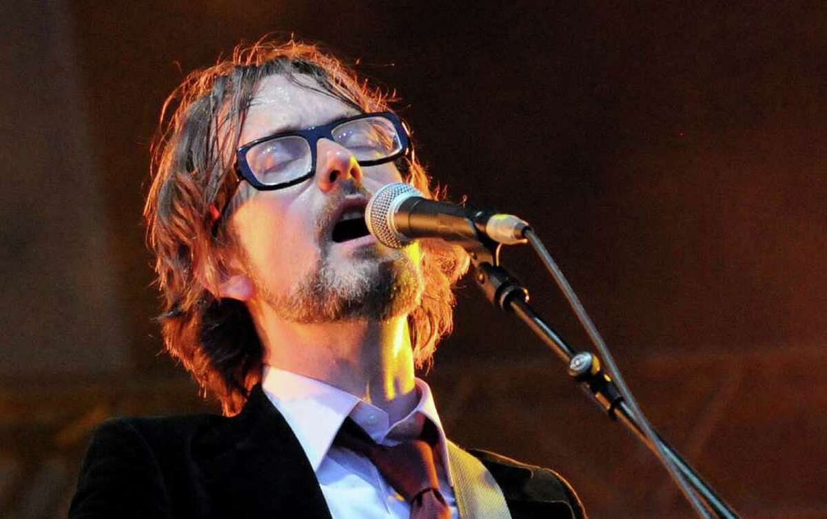 LONDON, ENGLAND - JULY 03: Jarvis Cocker of Pulp performs live on stage during the third day of the Wireless Festival at Hyde Park on July 3, 2011 in London, England.