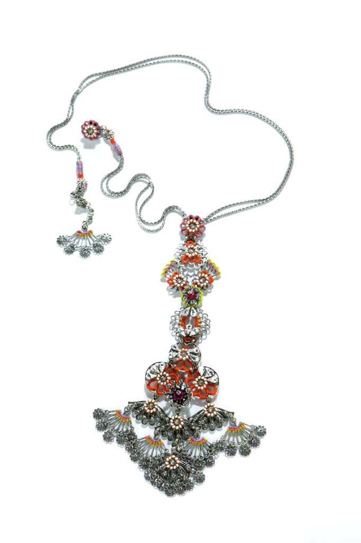 Miriam Haskell pendant, $660, Tootsies is shown in the Chronicle Studio Tuesday, June 7, 2011, in Houston. ( Brett Coomer / Houston Chronicle )