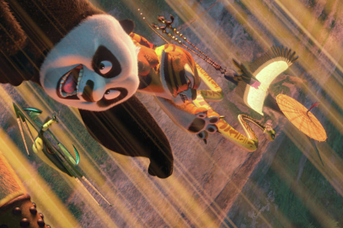 (L-R) Mantis, Po, Tigress, Viper and Crane in "Kung Fu Panda 2."