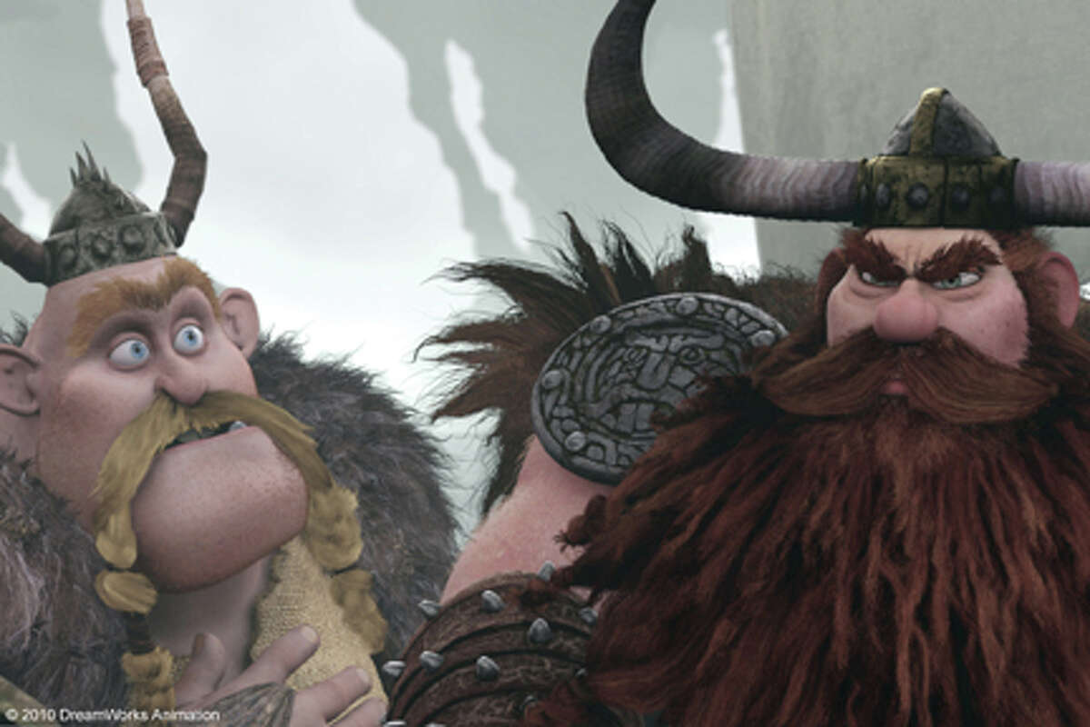 (L-R) Gobber and King Stoick the Vast in "How to Train Your Dragon."