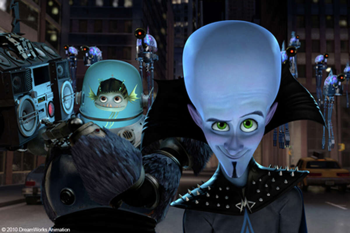 (L-R) Minion and Megamind in "Megamind."