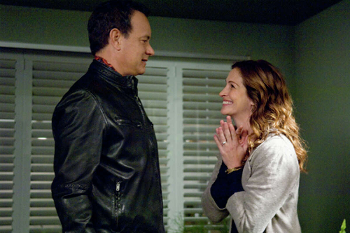 Tom Hanks as Larry Crowne and Julia Roberts as Mercedes Tainot in "Larry Crowne."
