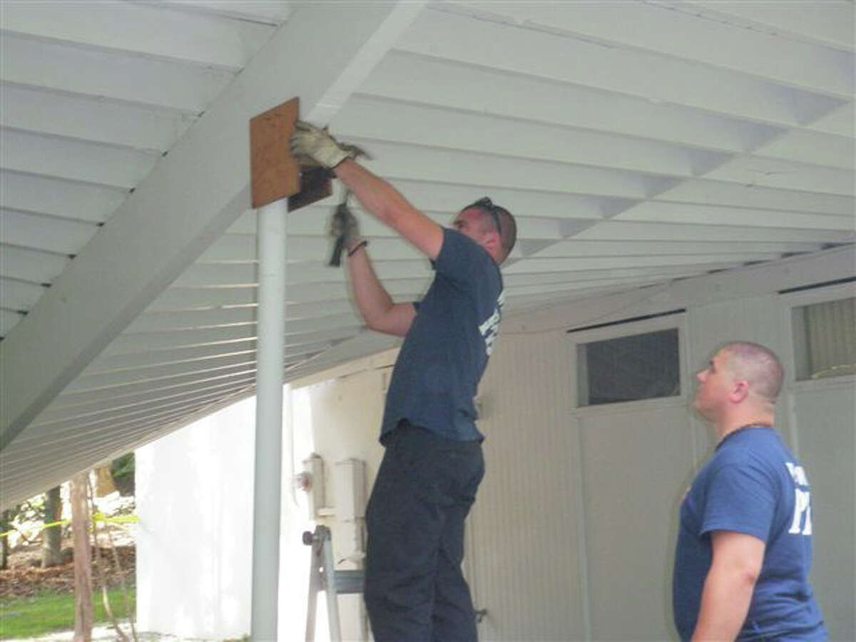 Carport roof collapses on Berkeley Place