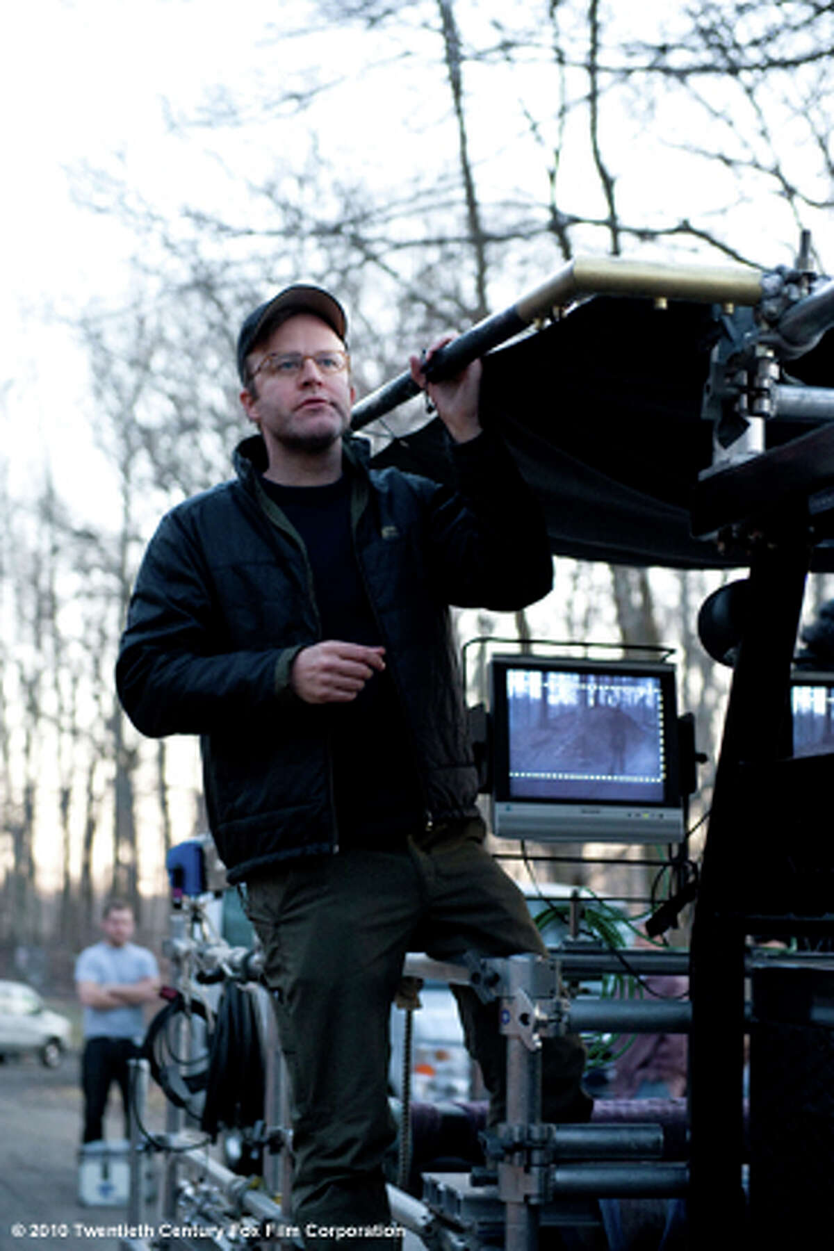 Director Tom McCarthy on the set of "Win WIn."