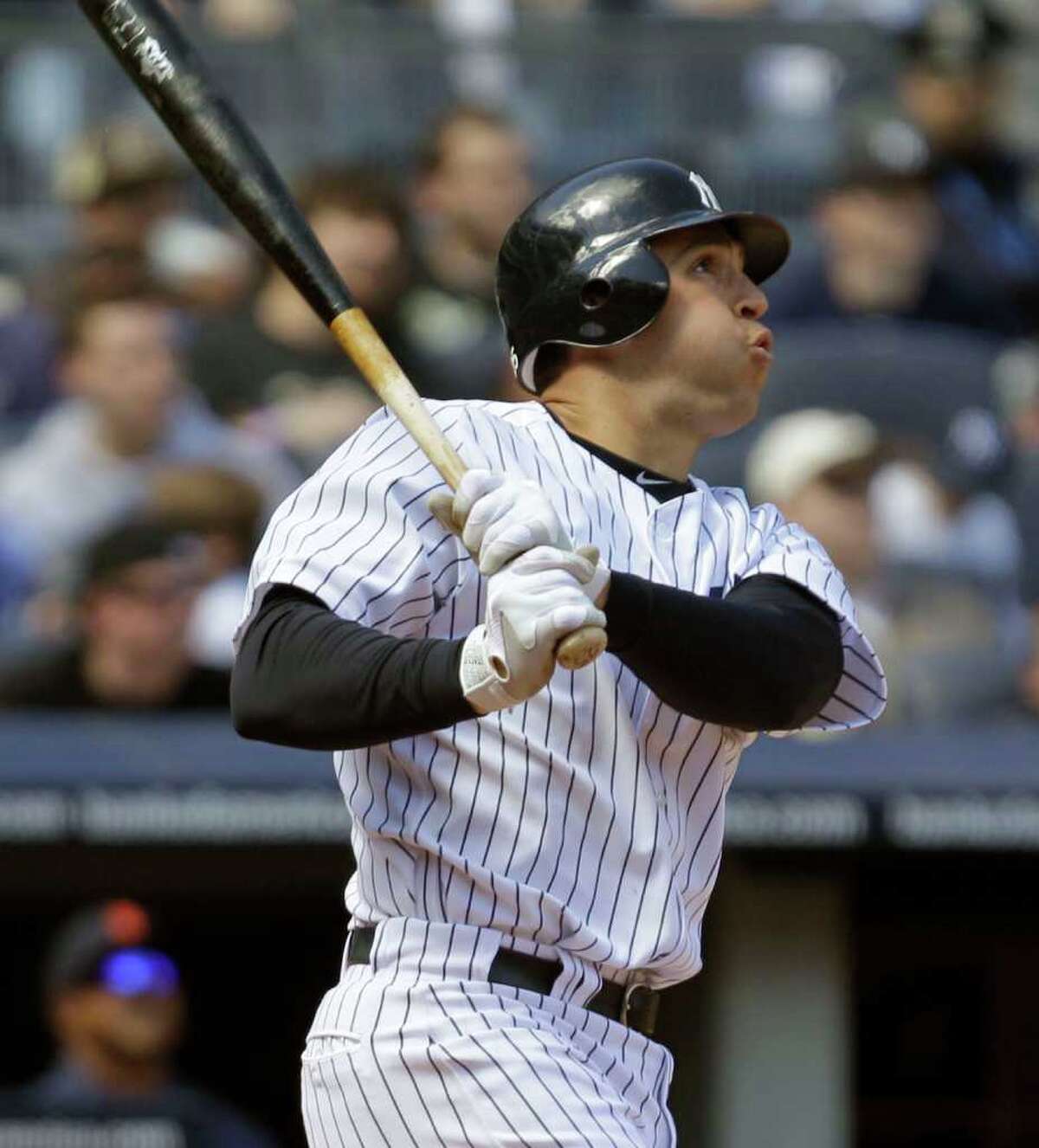 Right at home Yankee Mark Teixeira is comfortable at the plate and