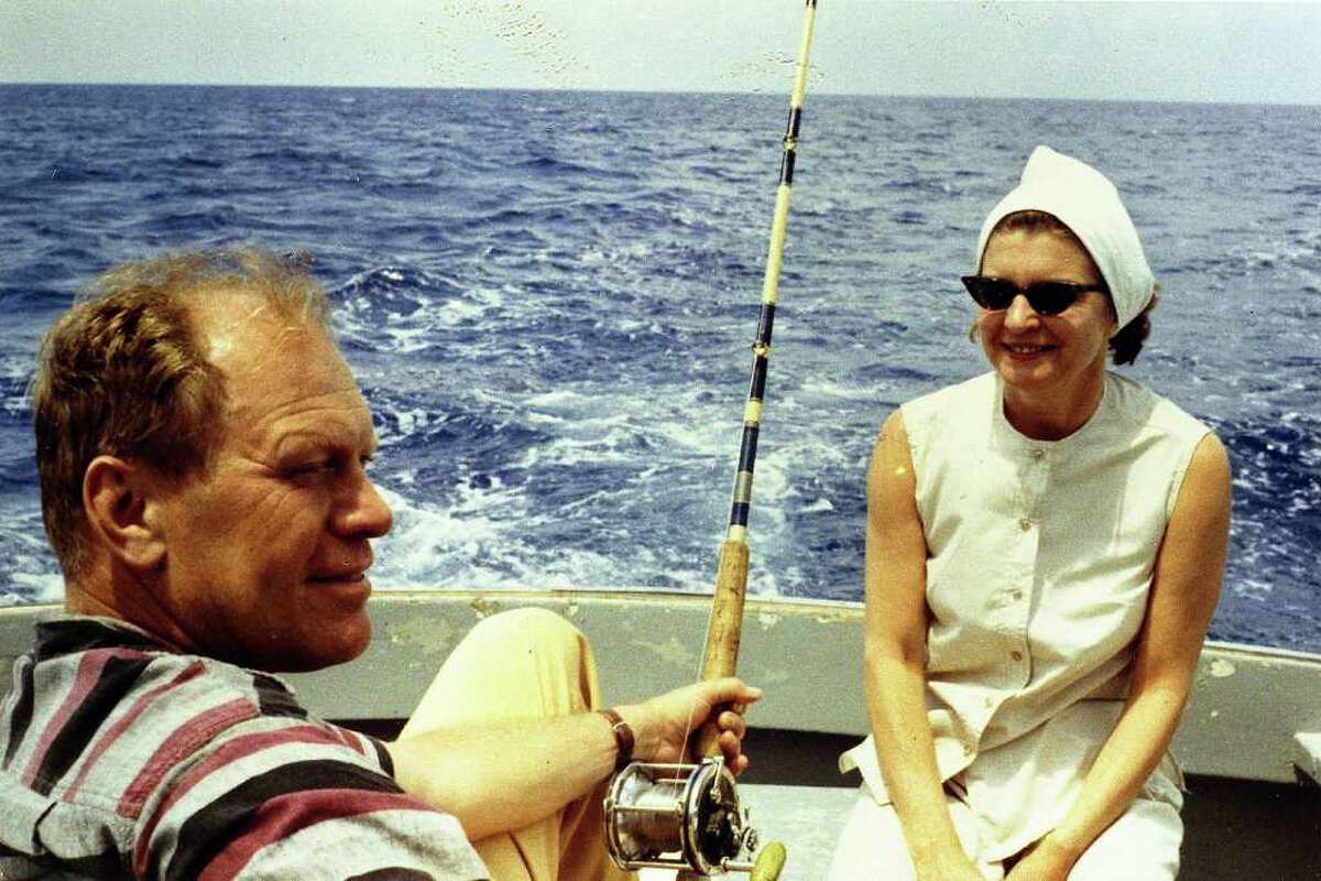 UNDATED; Representative Gerald R. Ford relaxes with his wife Betty Ford while deep-sea fishing during a Caribbean vacation in this undated 1972 handout photo. he former President passed away at his home in California December 26, 2006. He was 93. (Photo Courtesty of Gerald R. Ford Library via Getty Images)