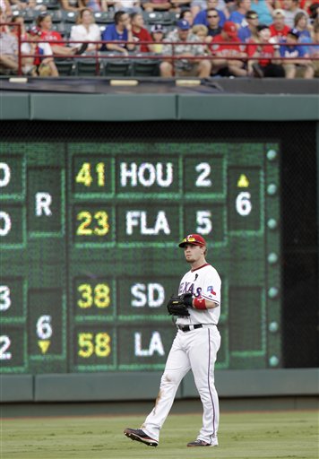 AL roundup: Napoli's slam helps lift the Rangers past Athletics, 8-5