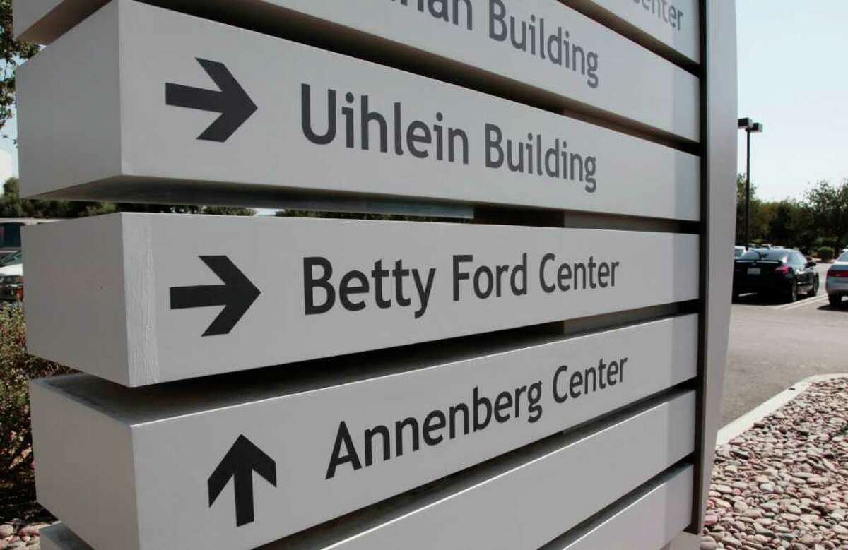A sign for the Betty Ford Center at the Eisenhower Medical Center in Rancho Mirage, Calif., on Saturday, July 9, 2011. The former First Lady died on Friday, July 8. Ford, the former first lady whose triumph over drug and alcohol addiction became a beacon of hope for addicts and the inspiration for her Betty Ford Center in California. (AP Photo/Francis Specker)
