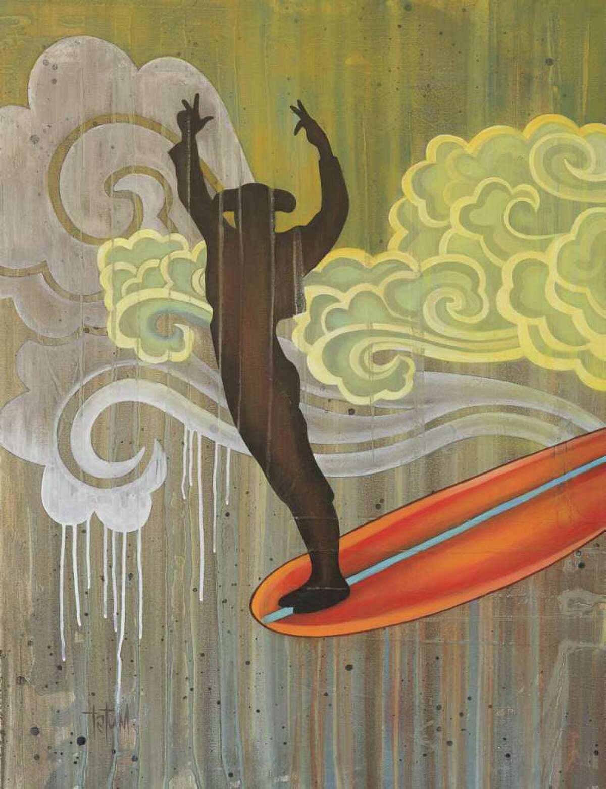 Surfers and matadors — and surfing matadors — are recurring images in the work of San Antonio artist Robert Tatum.