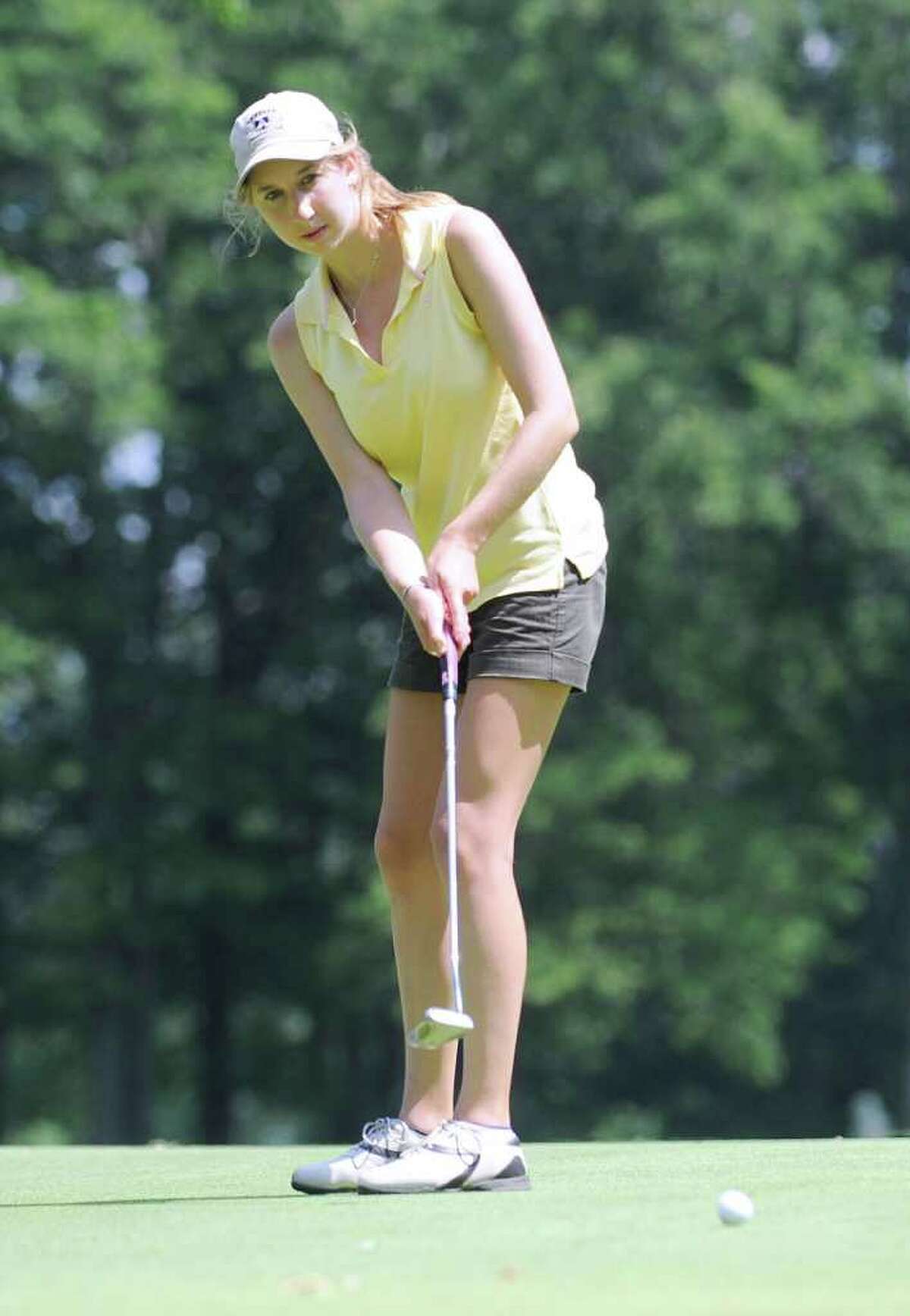Leigh Wellington in action during the Women's Town Golf Tournament at Griffith E. Harris Golf Course, Greenwich, Tuesday afternoon, July 12, 2011. Wellington finished second in the Town-wide flight.