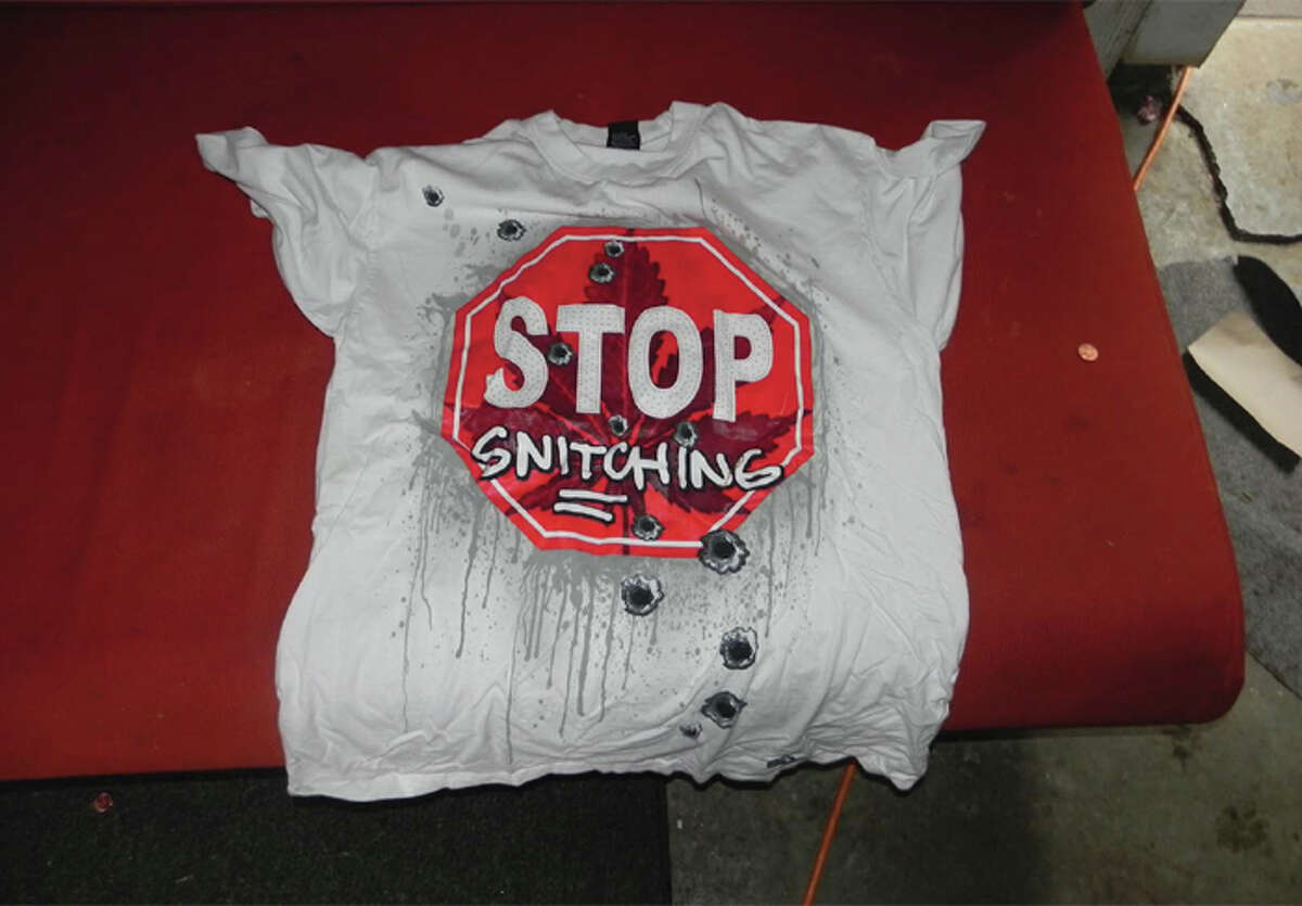 A T-shirt seized at the home of Andres Rodriguez. Rodriguez, a 25-year-old Shoreline man, was previously convicted on gun and drug charges. From court filings by the U.S. Attorney's Office for Western Washington.