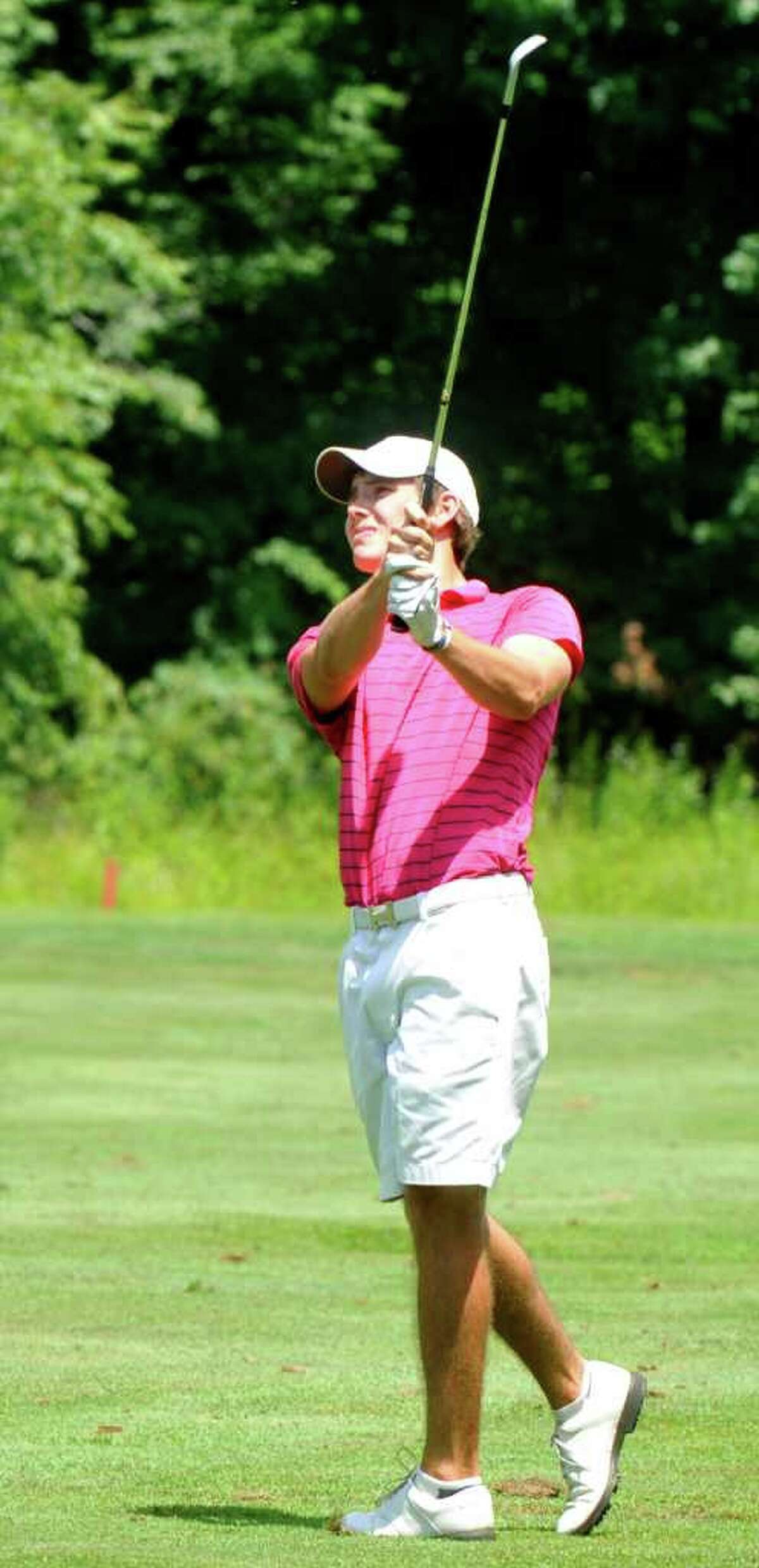 James Smith plays in the 21st annual Danbury Amateur golf tournament at Richter Park Golf Course Saturday, July 16, 2011.