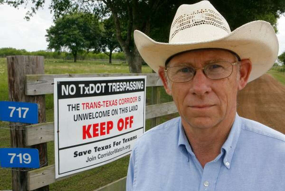 Lloyd Koeppen owns property in Mixville, a community near Sealy. Even if the toll road misses his property, he worries it could worsen runoff to his flood-prone land.