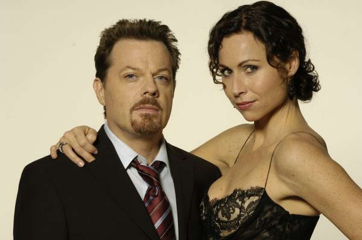 In The Riches, Wayne Malloy (Eddie Izzard) is a con man and Dahlia Malloy (Minnie Driver) is the family matriarch who is about to be released from prison.