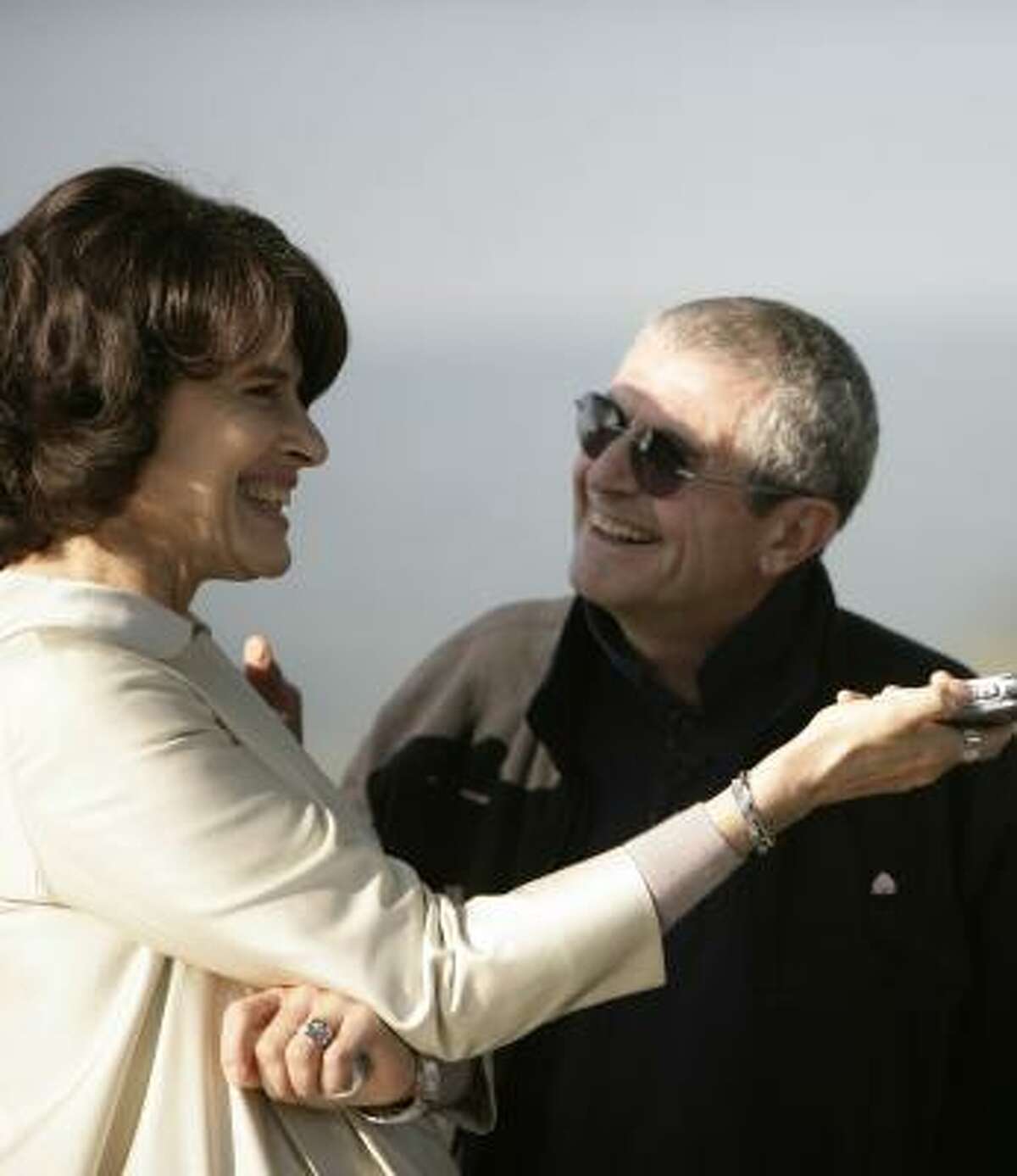 French director Claude Lelouch and actress Fanny Ardant from Roman de Gare.