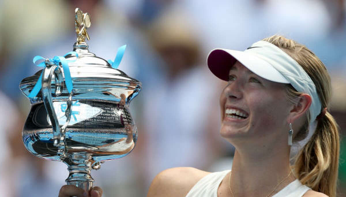 Maria Sharapova remains ranked fifth in the world after storming to an Australian Open title last week for her third Grand Slam title.