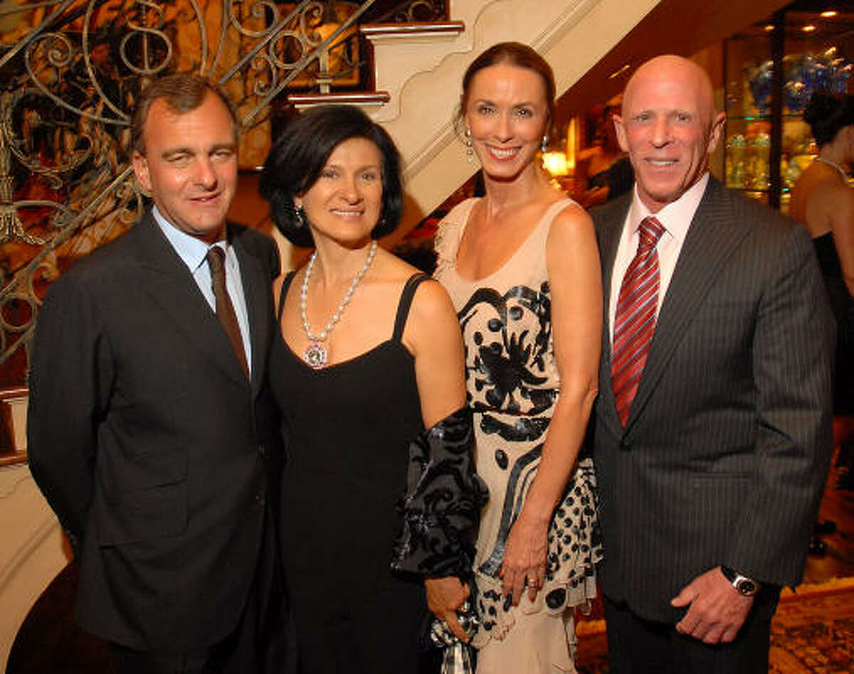 Eric Thévenet and Paloma Picasso, left, with Sue and Lester Smith